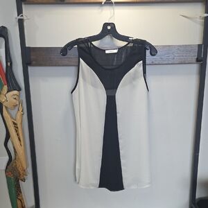 Ricki's Black and White Sheer Sleeveless Blouse (🛍 Bundle ANY 6/$36)